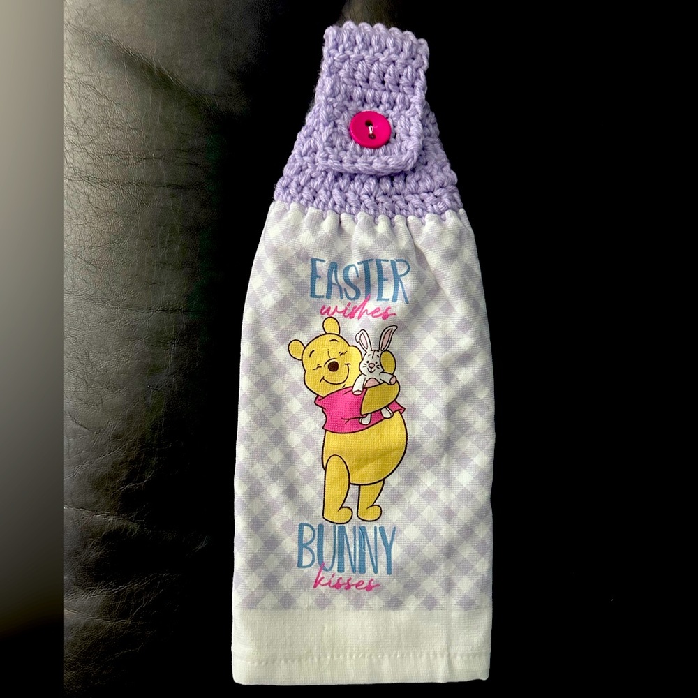 Hand crochet kitchen hanging hand towel